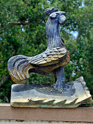 Rooster on Roof Tile