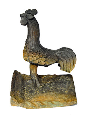 Rooster on Roof Tile